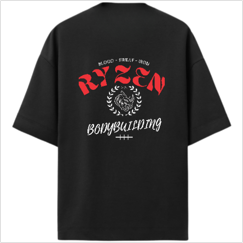 Camiseta Oversized Ryzen - Blood - Sweat - Iron